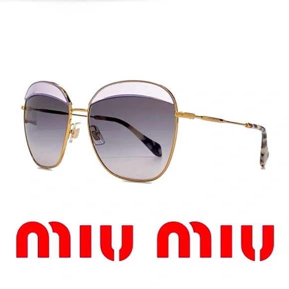 Miu Miu | Accessories | Miu Miu Gold Tortoise Frame Purplish  display picture 2